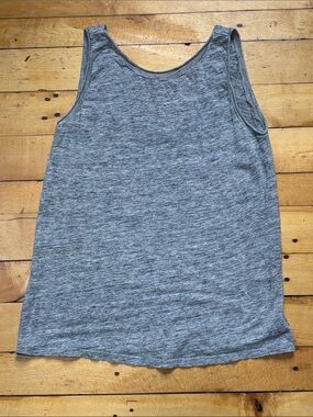 Theory Linen Heather Gray Sleeveless Tank Top
